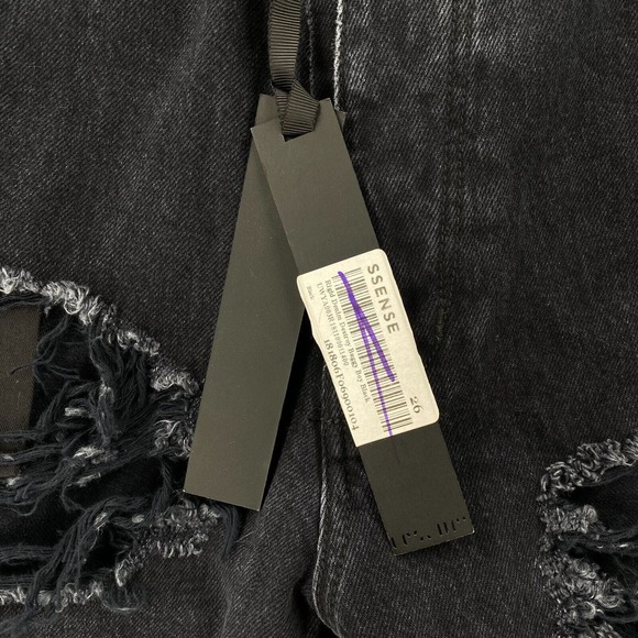 Ben Taverniti Unravel‎ Project Jeans 26 Rigid Denim Destroy Baggy Hailey Beiber - Picture 8 of 16